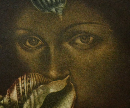 池田満寿夫「女の肖像」銅版画　拡大画像3