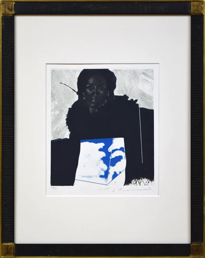 池田満寿夫「うつろなスフィンクス」銅版画 – 小竹美術