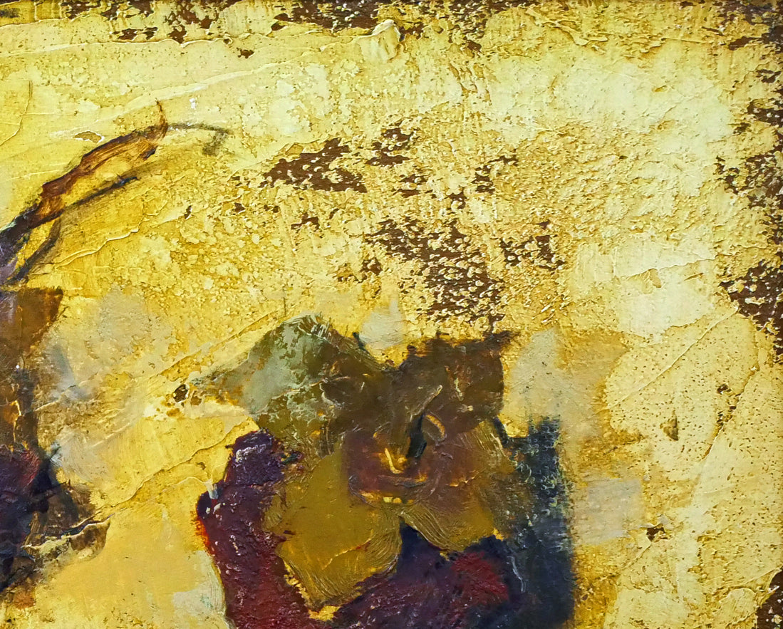 生田信行「柿」油絵・F3号　拡大画像2