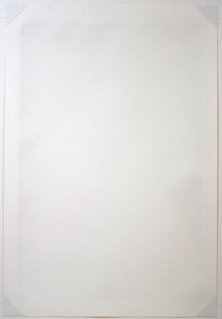 生田宏司「コタンコルカムイ（シマフクロウ）」銅版画（メゾチント）　作品シート裏側画像