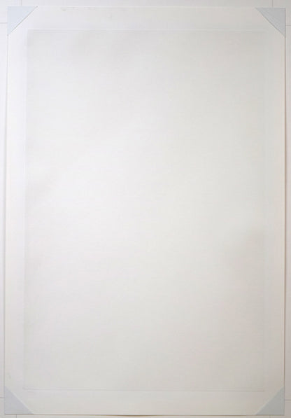 生田宏司「コタンコルカムイ（シマフクロウ）」銅版画（メゾチント）　作品シート裏側画像