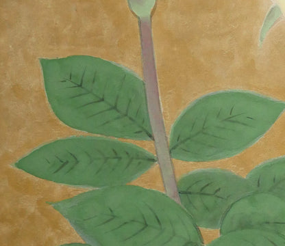 今井珠泉「薔薇」日本画・F4号　拡大画像3