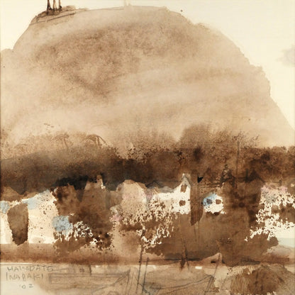 稲垣昌紀「HAKODATE（函館山）」水彩画・色紙　作品全体画像