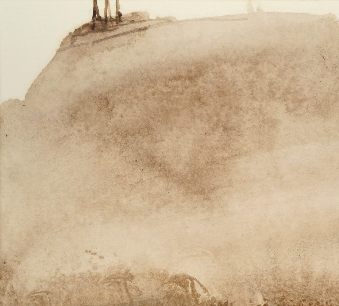 稲垣昌紀「HAKODATE（函館山）」水彩画・色紙　拡大画像1