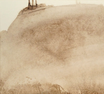 稲垣昌紀「HAKODATE（函館山）」水彩画・色紙　拡大画像1