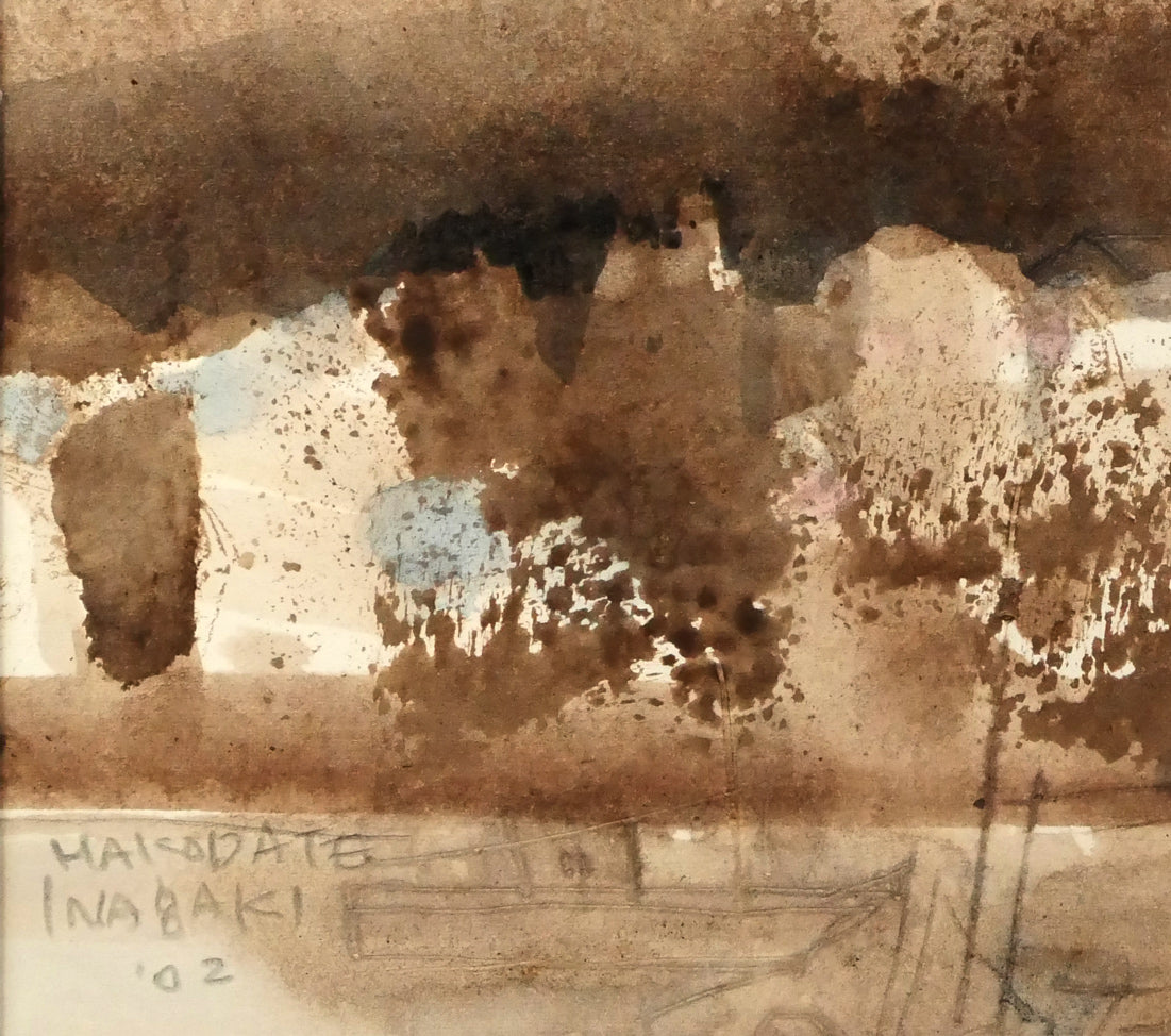 稲垣昌紀「HAKODATE（函館山）」水彩画・色紙　拡大画像3