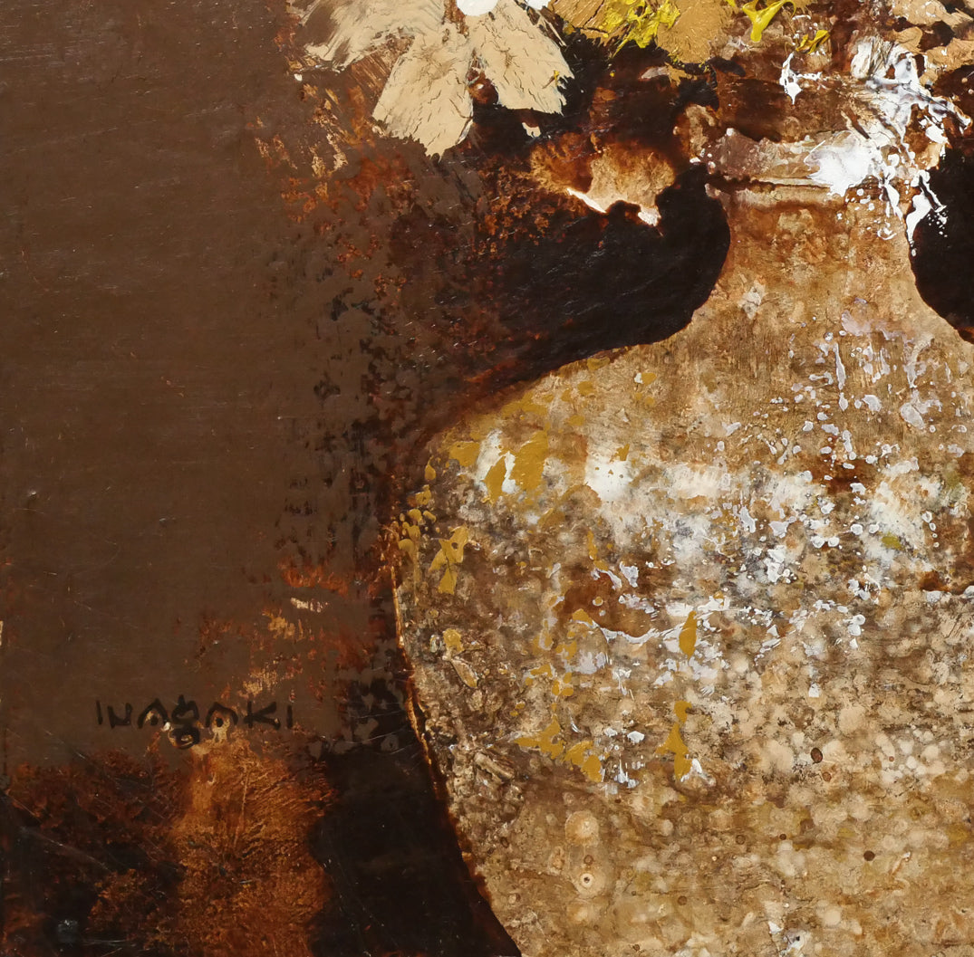 稲垣昌紀「北の花」油絵・F3号 絵画買取・販売の小竹美術