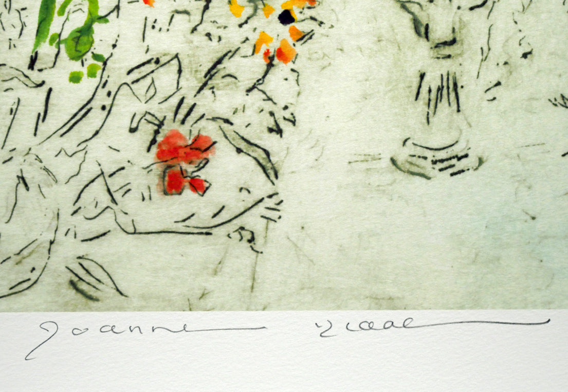 ジョアン　アイザック（Joanne　ISAAC）「Garden－July／7月のガーデン」ジクレー版画　本人直筆鉛筆サイン