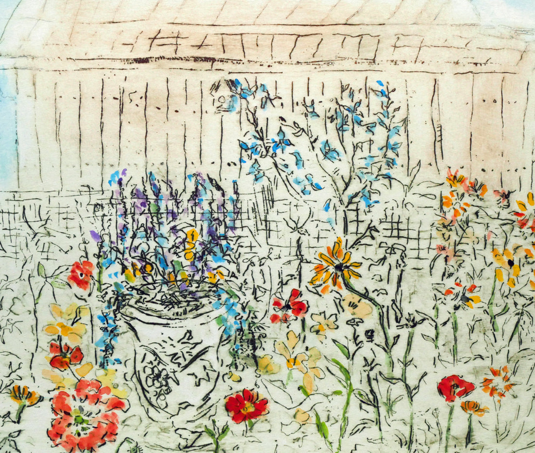 ジョアン　アイザック（Joanne　ISAAC）「Garden－July／7月のガーデン」ジクレー版画　拡大画像2