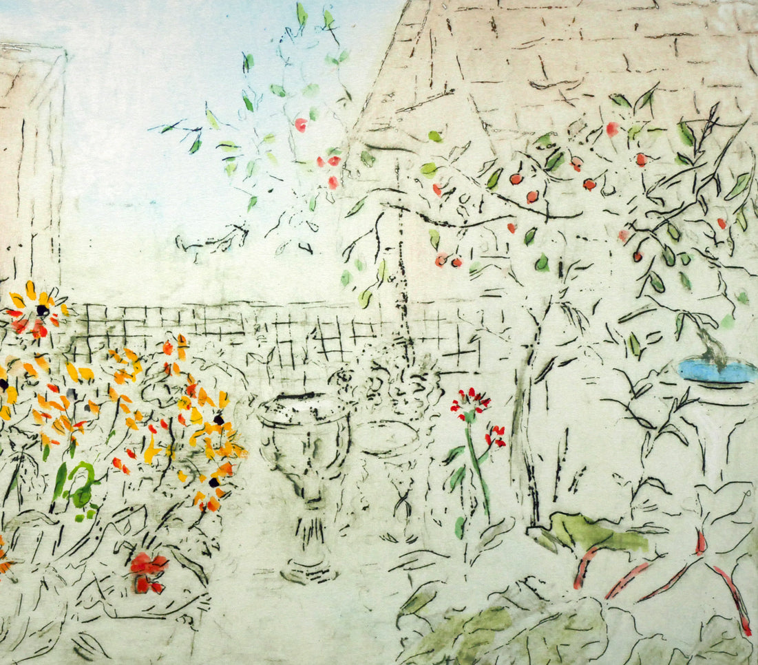 ジョアン　アイザック（Joanne　ISAAC）「Garden－July／7月のガーデン」ジクレー版画　拡大画像3