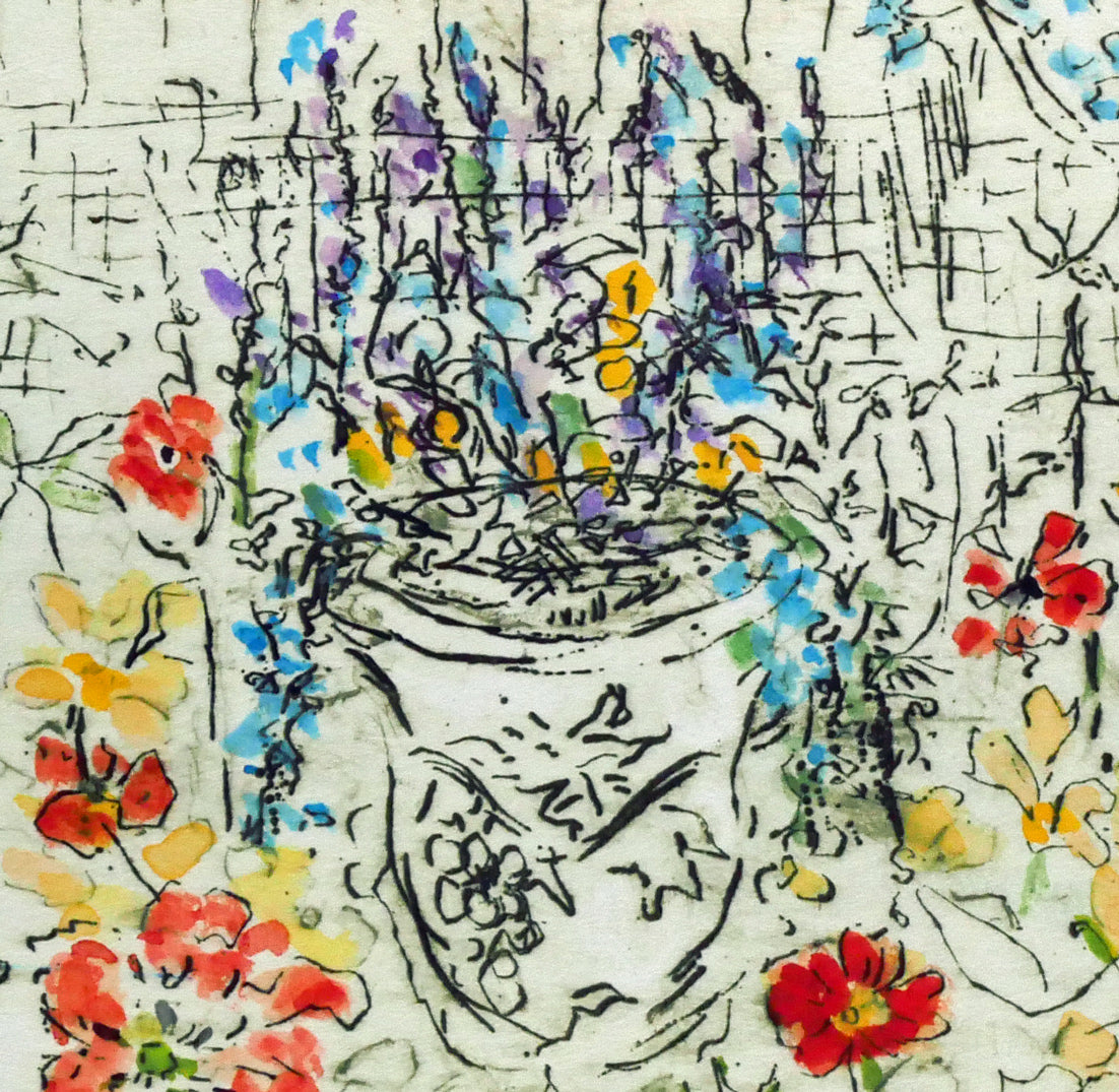 ジョアン　アイザック（Joanne　ISAAC）「Garden－July／7月のガーデン」ジクレー版画　拡大画像5