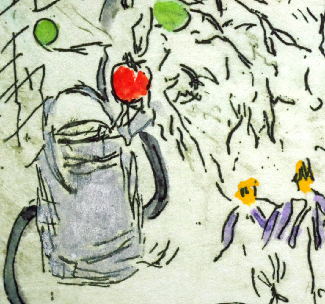 ジョアン　アイザック（Joanne　ISAAC）「Garden－July／7月のガーデン」ジクレー版画　拡大画像4