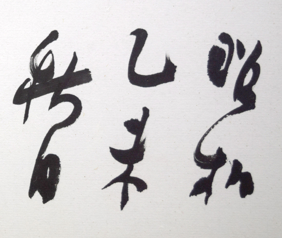石田栖湖「會心魚鳥自相親」肉筆書額装　拡大画像3