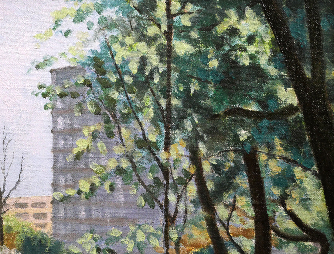 石川雄一「道庁」油絵・F6号　拡大画像2