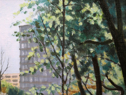 石川雄一「道庁」油絵・F6号　拡大画像2