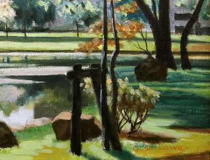 石川雄一「道庁」油絵・F6号　拡大画像5