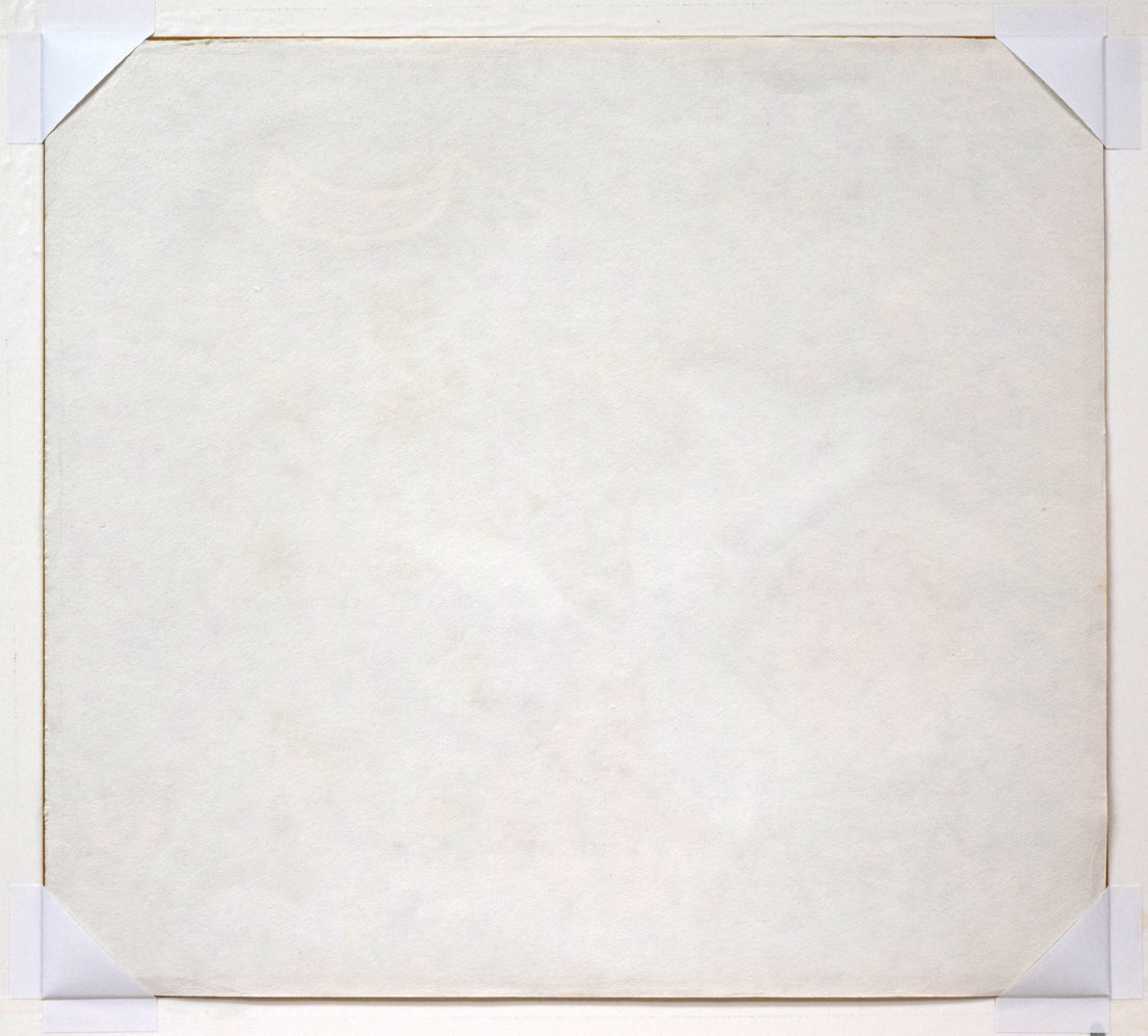 石原梅渓「静物画」日本画・8号　作品裏側画像