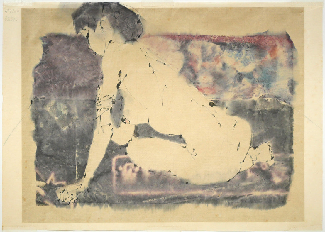 伊藤ゴオショ［豪将］「裸婦2」墨彩画・4号　作品裏側画像
