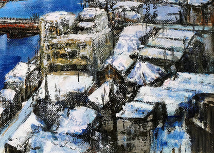 伊藤伊八「釧路風景」油絵・M10号　拡大画像4