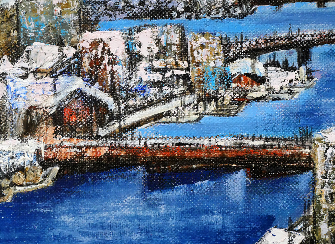 伊藤伊八「釧路風景」油絵・M10号　拡大画像5