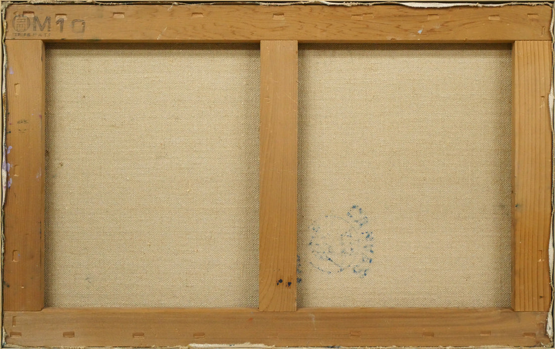 伊藤伊八「釧路風景」油絵・M10号　キャンバス裏側画像