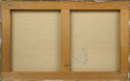 伊藤伊八「釧路風景」油絵・M10号　キャンバス裏側画像