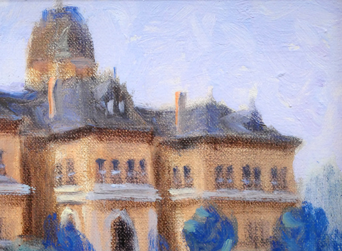 伊藤仁「北海道庁」油絵・F4号　拡大画像2