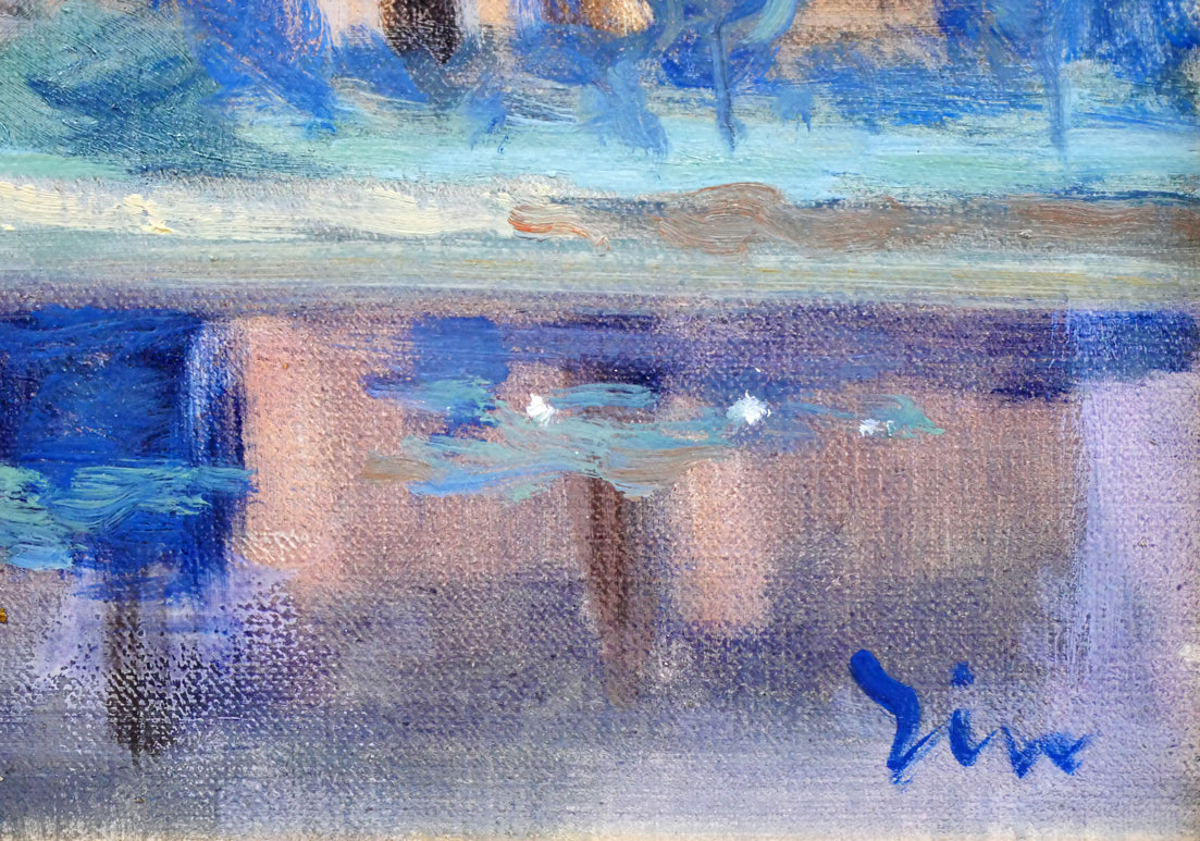 伊藤仁「北海道庁」油絵・F4号　拡大画像5