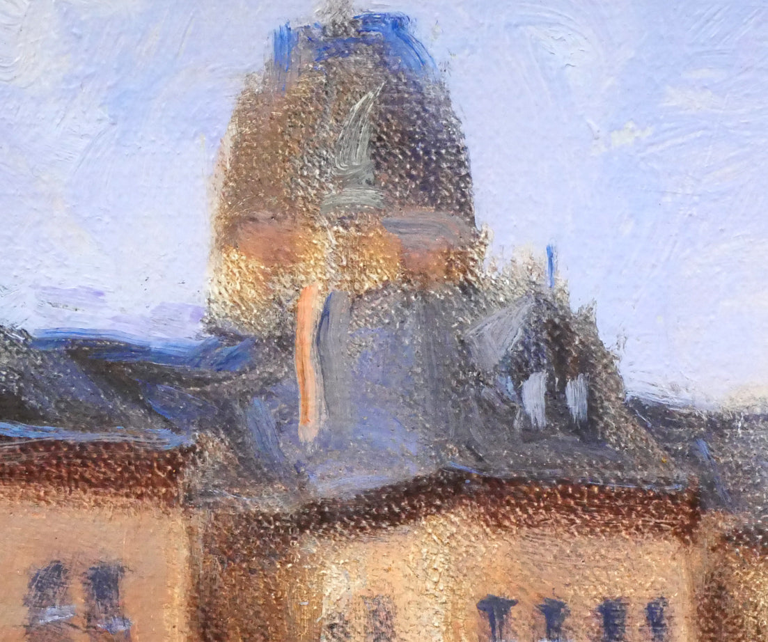 伊藤仁「北海道庁」油絵・F4号　拡大画像3