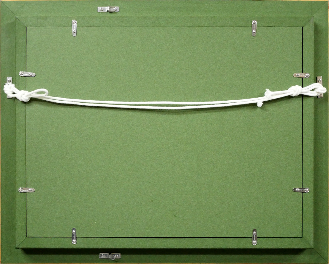 伊藤仁「北海道庁」油絵・F4号　額縁裏側画像