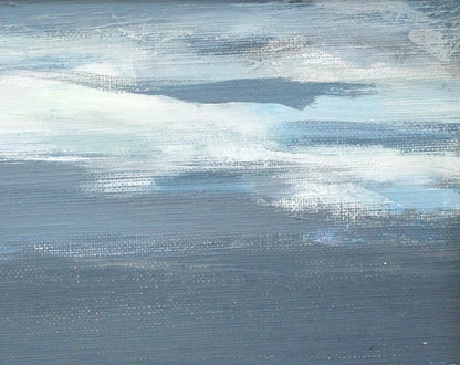伊東将夫「馬と流氷」油絵・F4号　拡大画像2