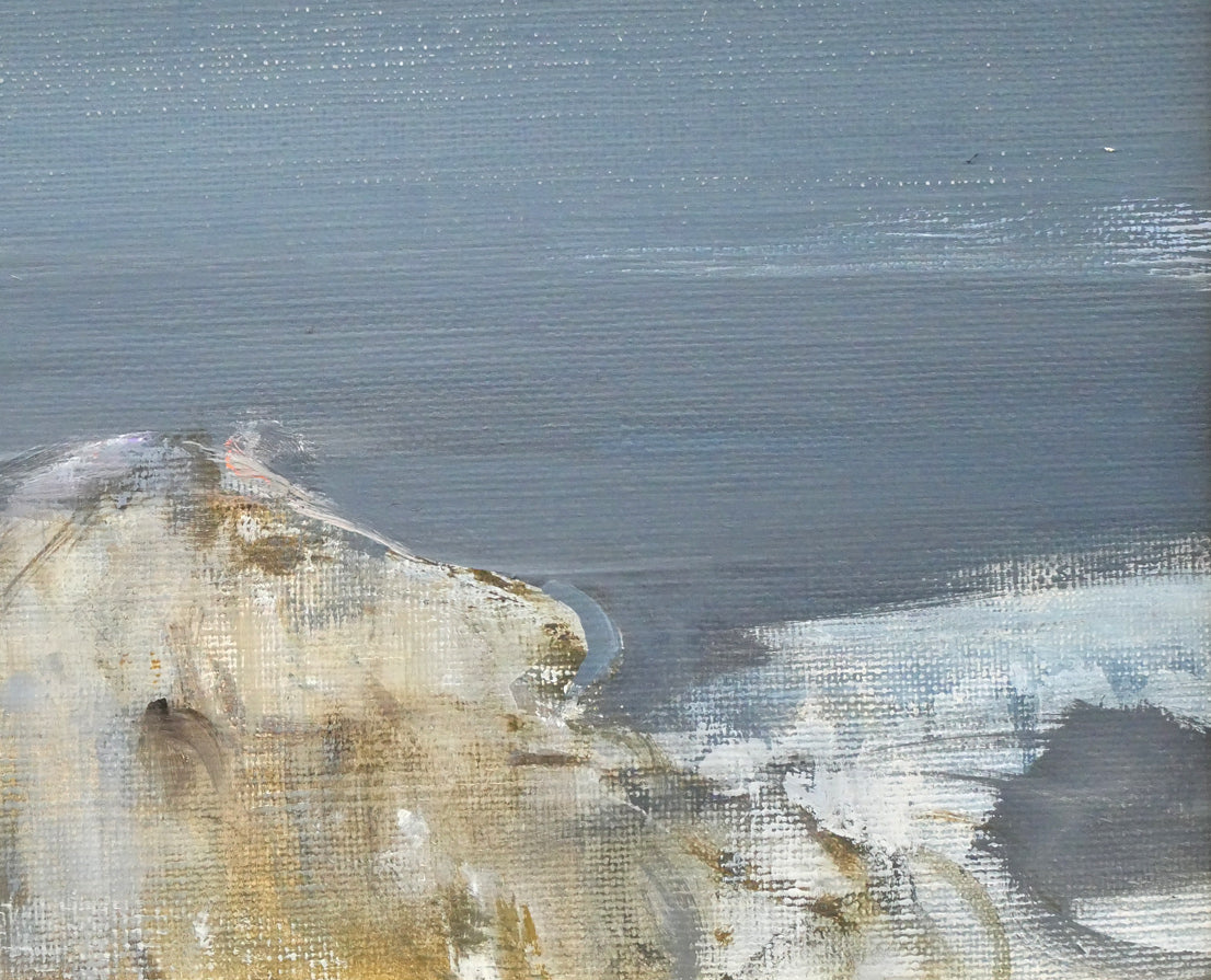 伊東将夫「馬と流氷」油絵・F4号　拡大画像5