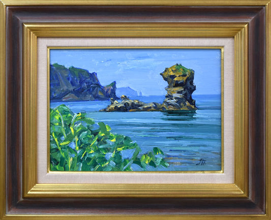 伊藤正「美国風景（積丹）」油絵・F4号