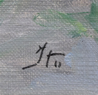 伊藤正「本目灯台（島牧）」油絵・F8号　サイン拡大画像