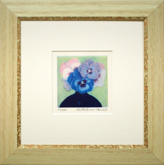 伊藤倭子「三色菫」銅版画