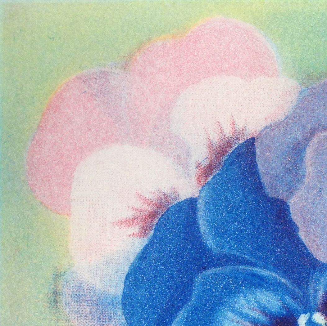 伊藤倭子「三色菫」銅版画　拡大画像1