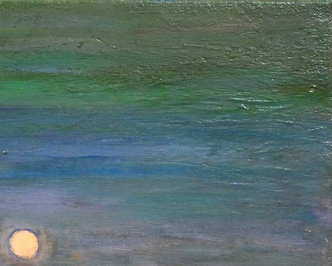 岩船修三「アラスカ（白夜）」油絵・F6号　拡大画像2
