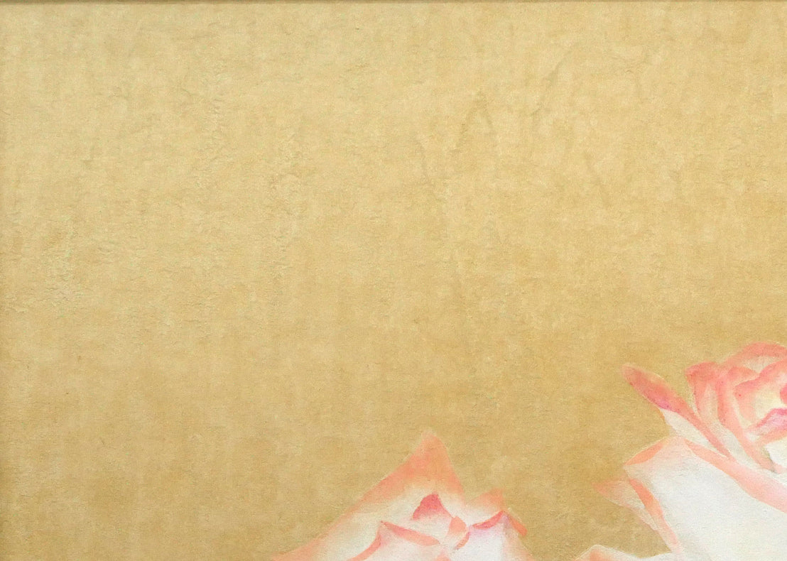 岩橋英遠「長春」日本画・P8号　拡大画像1