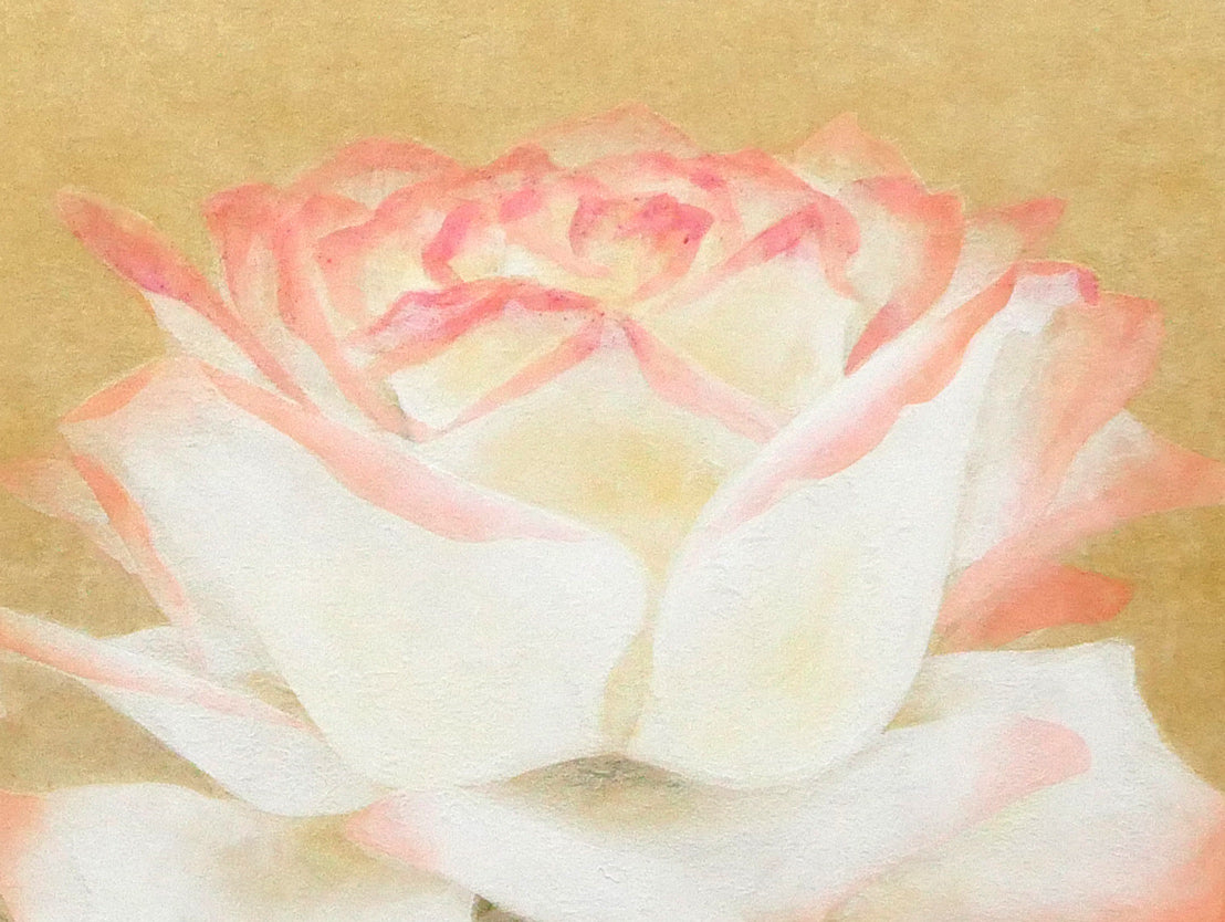 岩橋英遠「長春」日本画・P8号　拡大画像7