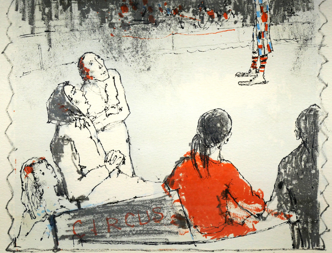 ジャン・ジャンセン(Jean　Jansem)「サーカス（CIRCUS）」リトグラフ　拡大画像2