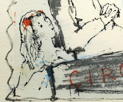 ジャン・ジャンセン(Jean　Jansem)「サーカス（CIRCUS）」リトグラフ　拡大画像5