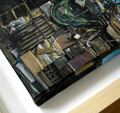 ジェフ　ジレット（JEFF　GILLETTE）「Castle　Slum」油絵・変形30号　額装画像2