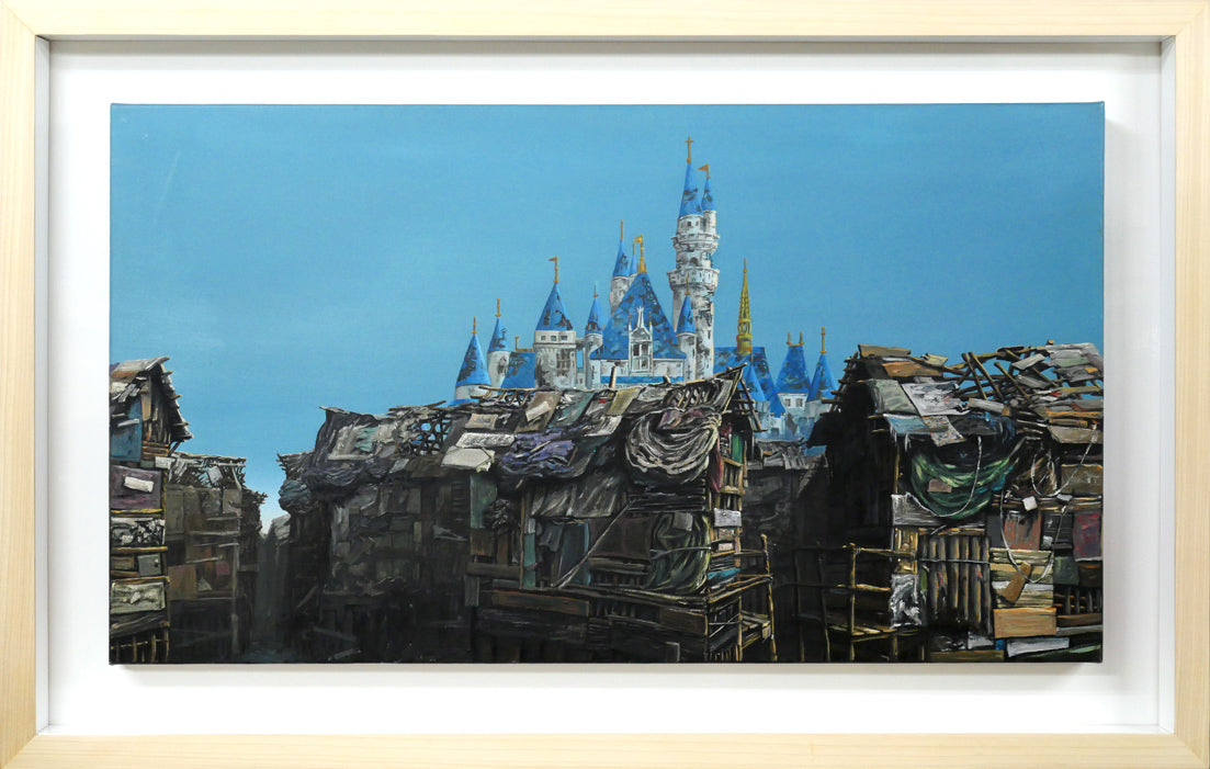 ジェフ　ジレット（JEFF　GILLETTE）「Castle　Slum」油絵・変形30号