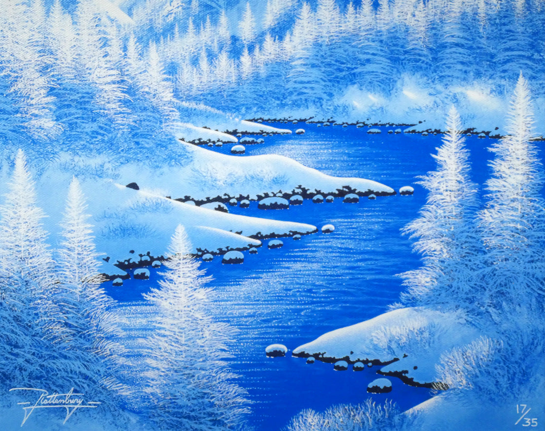 ジョン　ラッテンベリー（Jon　RATTENBURY）「氷結の煌めき」ジクレ版画　拡大画像3