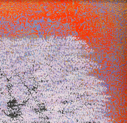 上代誠「桜」油絵・F3号　拡大画像2
