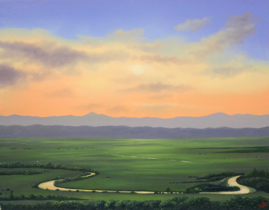 上代誠「湿原（釧路）」油絵・F6号　作品全体画像