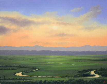 上代誠「湿原（釧路）」油絵・F6号　作品全体画像