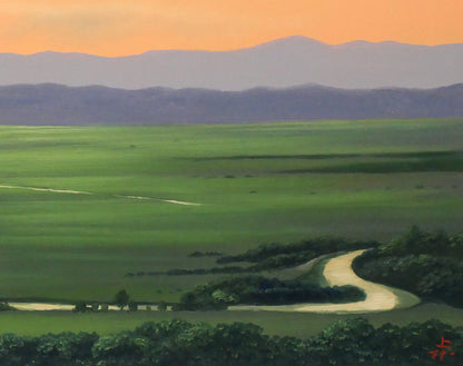 上代誠「湿原（釧路）」油絵・F6号　拡大画像5