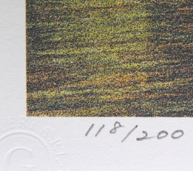 カール　ホフナー(Carl　Hoffner)「Long　wood　gardens」ジクレー版画　限定番号（ed,118/200）