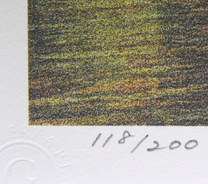 カール　ホフナー(Carl　Hoffner)「Long　wood　gardens」ジクレー版画　限定番号（ed,118/200）
